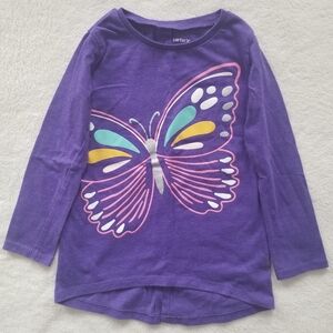 Carter's Purple Long Sleeve with Colorful Butterfly